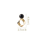 Modern Twist Dangle Earrings Black Nestasia