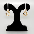 Modern Twist Dangle Earrings White Nestasia