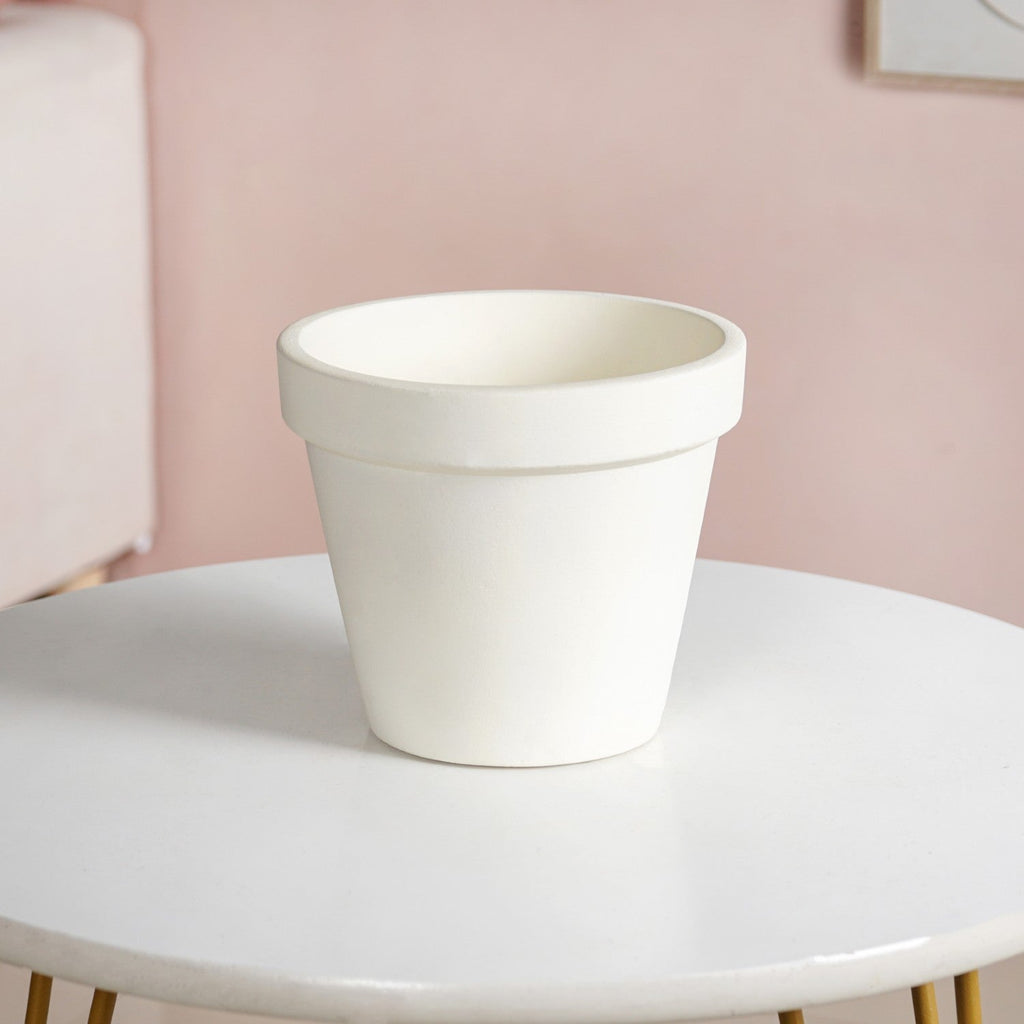 TerraDuo Modern Two Tier Gold Stand With White Planters Nestasia