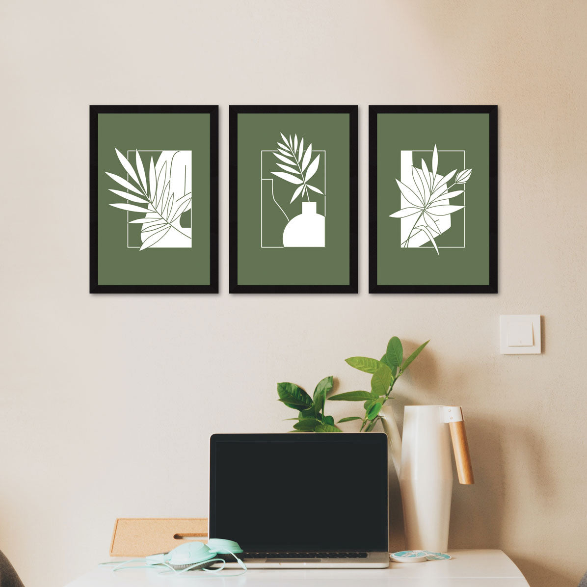 Boho Painting For Wall Decoration, Set of 3 AXIII-31-BOH ArtX