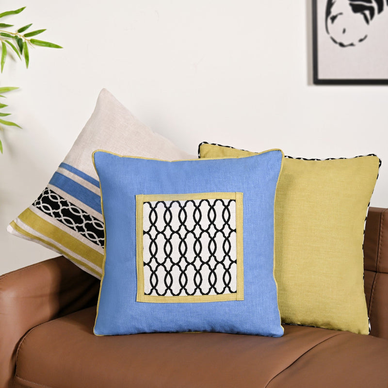 Textured Trio Cushion Cover Set Of 3 40x40cm Nestasia