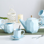 Modern Tea Set Blue Nestasia