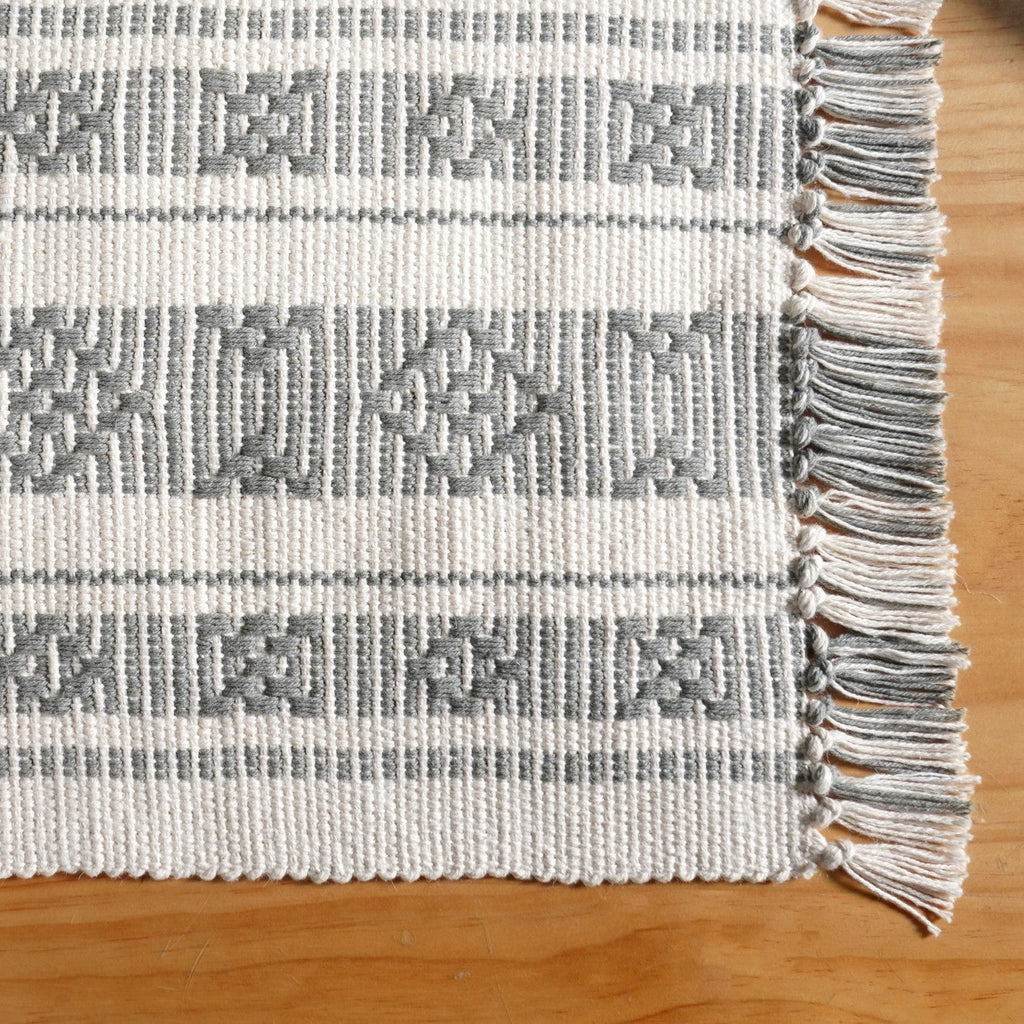 MonoLoom Fringed Cotton Placemat Set Of 6 Nestasia