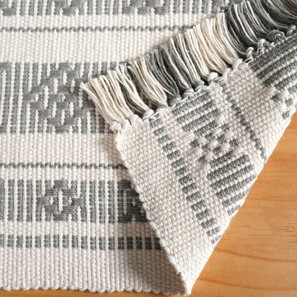 MonoLoom Fringed Cotton Placemat Set Of 6 Nestasia