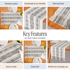 MonoLoom Fringed Cotton Runner 180x33cm Nestasia