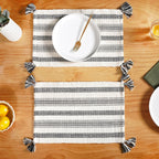 Monochrome Cotton Placemat Set Of 6 Nestasia