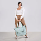 Montara Expandable Foldable Luxe Travel Bag Mint Nestasia