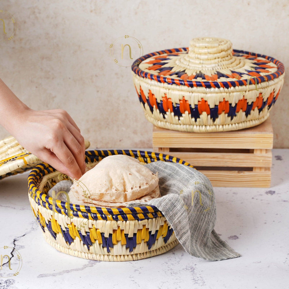 Moonj Grass Basket Nestasia