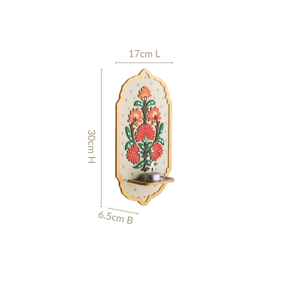 Motif Jharokha Tealight Candle Holder Lippan Wall Art Set Of 2 Nestasia