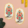 Motif Jharokha Tealight Candle Holder Lippan Wall Art Set Of 2 Nestasia