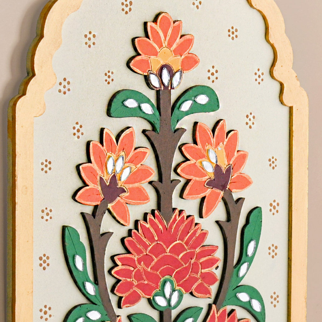 Motif Jharokha Tealight Candle Holder Lippan Wall Art Set Of 2 Nestasia