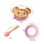 Mouse Toddler Plate With Suction Base And Matching Spoon Nestasia