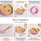 Mouse Toddler Plate With Suction Base And Matching Spoon Nestasia