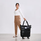 Movo Travel Bag With Removable Wheels Metallic Black Nestasia