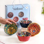 Multicolour Mandala Snack Bowl Set Of 4 380ml Nestasia