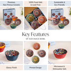 Multicolour Mandala Snack Bowl Set Of 4 380ml Nestasia