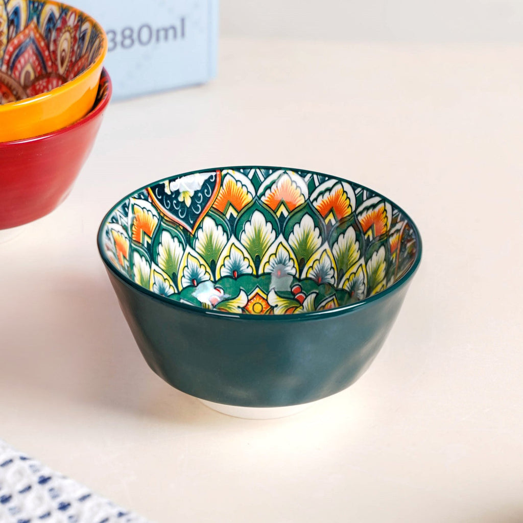 Multicolour Mandala Snack Bowl Set Of 4 380ml Nestasia