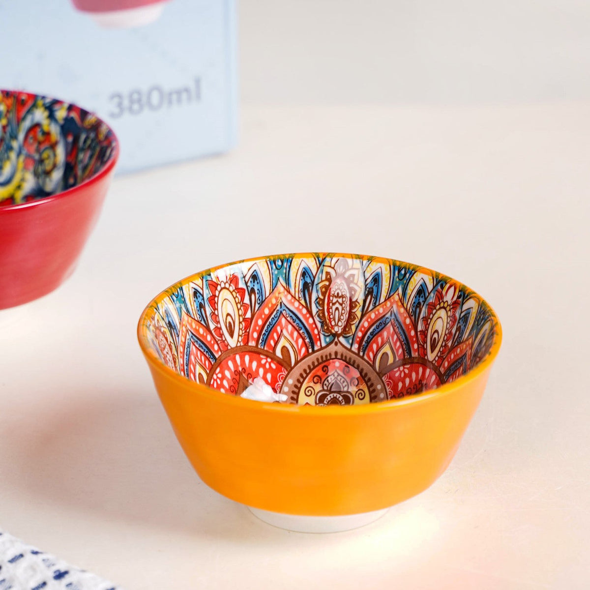 Multicolour Mandala Snack Bowl Set Of 4 380ml Nestasia