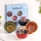 Multicolour Mandala Snack Bowl Set Of 4 380ml Nestasia