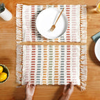 Multicoloured Cotton Placemat Set Of 6 Nestasia