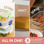 Kaleido Food Containers With Air Vents Set Of 3 370ml 660ml 1000ml Nestasia