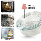 Kaleido Round Stackable Food Containers With Air Vents Set Of 4 390ml 630ml 960ml 1400ml Nestasia
