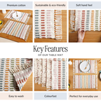 Multicoloured Cotton Placemat Set Of 6 Nestasia