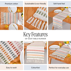 Multicoloured Cotton Runner 180x33cm Nestasia