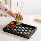 Multipurpose Decorative Tray Black Small Nestasia