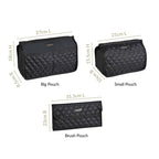 Multipurpose Travel Pouch Set Of 3 Black Nestasia