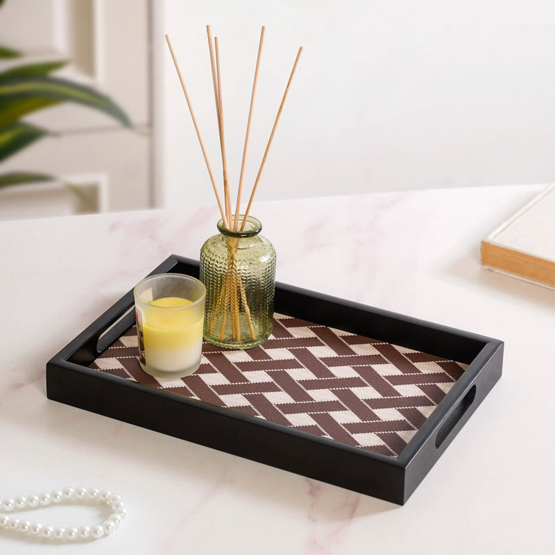Multipurpose Decorative Tray Brown Small Nestasia