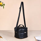 Black PU Leather Lunch Bag Set Nestasia