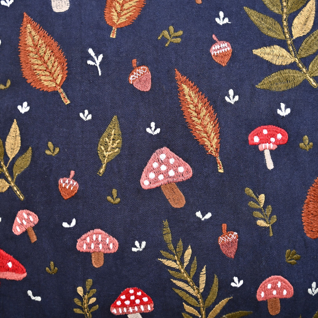 Enchanted Foliage Embroidered Sofa Cushion Cover 40x40cm Nestasia