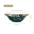 Green Mystic Mandala Long Dish With Handles 400ml Nestasia