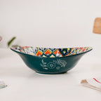 Green Mystic Mandala Long Dish With Handles 400ml Nestasia