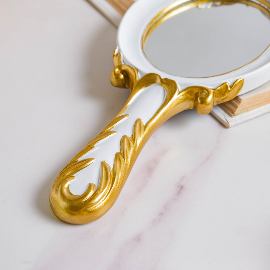 Venus Vanity Handheld Mirror White Nestasia
