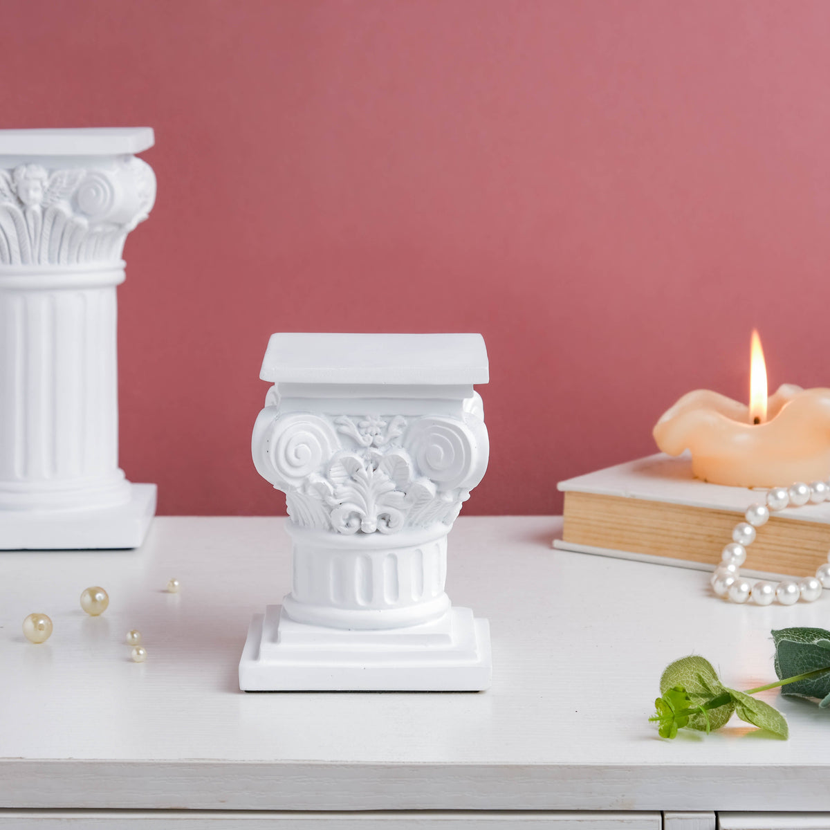 White Augustus Roman Pillar Small Nestasia