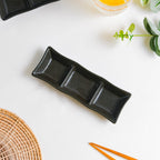 Ebony Black 3 Section Dip Plate Nestasia