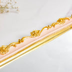 Theia Glam Square Gold Tray With Handles Nestasia