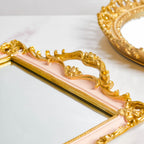 Theia Glam Square Gold Tray With Handles Nestasia