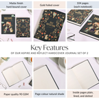 Aspire And Reflect Hardcover Journal Set Of 2 Nestasia