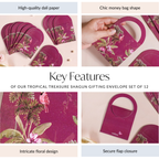 Tropical Treasure Shagun Gifting Envelope Set Of 12 Nestasia