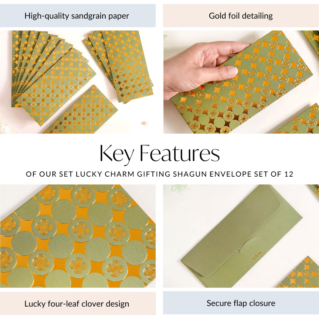 Lucky Charm Gifting Shagun Paper Envelope Set Of 12 Nestasia