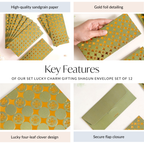Lucky Charm Gifting Shagun Paper Envelope Set Of 12 Nestasia
