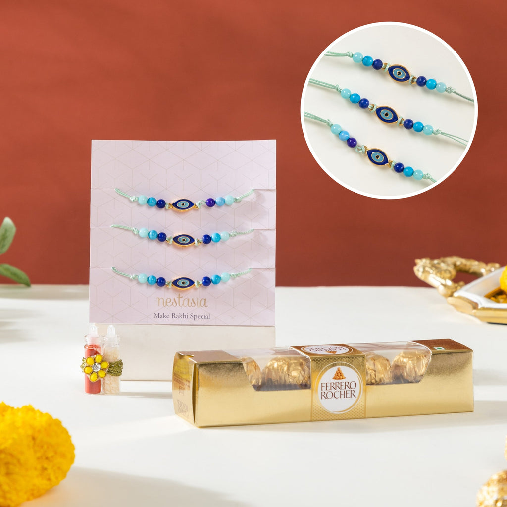 Evil Eye Raksha Bandhan Hamper Set Of 3 Nestasia