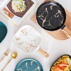 Marble Texture Square Dish Nestasia