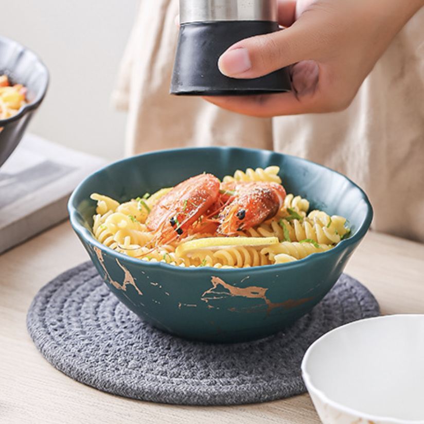Marble Texture Soup Bowl Nestasia