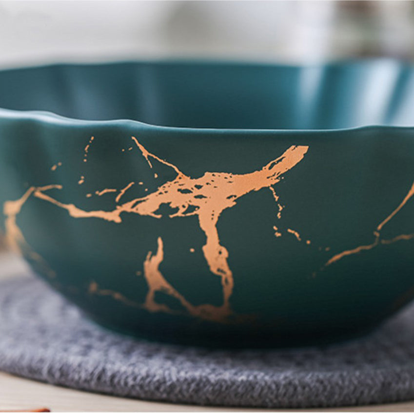 Marble Texture Soup Bowl Nestasia