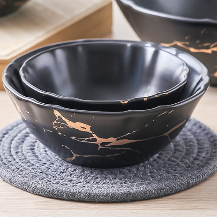 Marble Texture Soup Bowl Nestasia