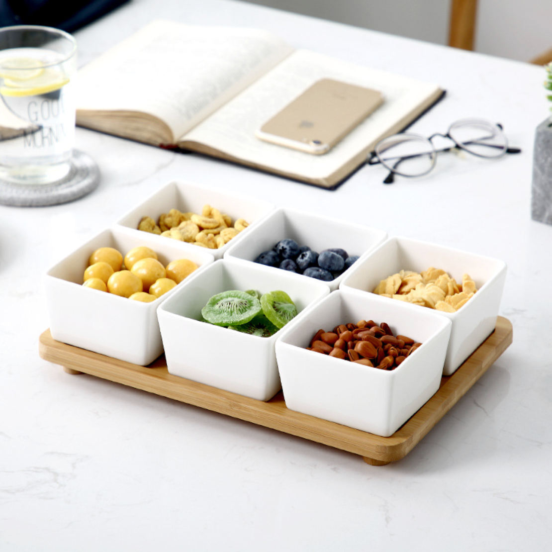 Bowl Set With Tray Nestasia